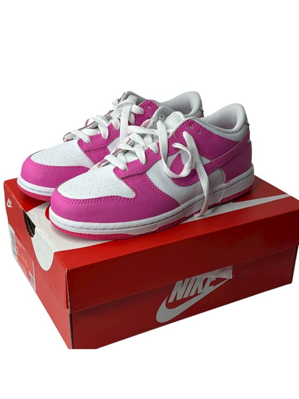 Nike Dunk Low PSE White Laser Fuchsia Pink Sneakers Shoes FB9108-102 Size 2Y Kid